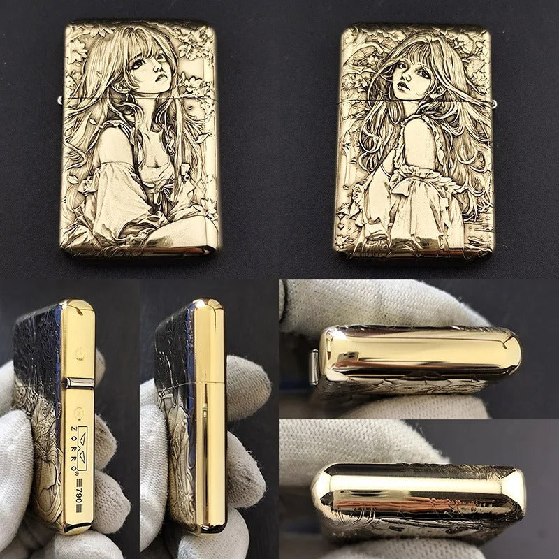 Zorro Zaki Ram Brass Relief Kerosene Lighter - view 8