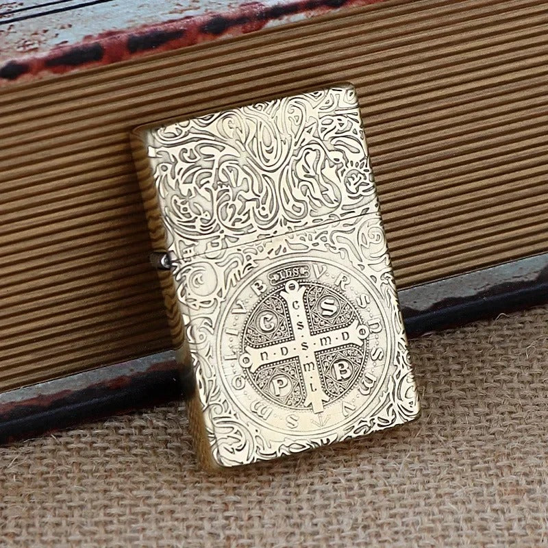 Zorro ZC9 Slim Carved Kerosene Lighter - lifestyle shot