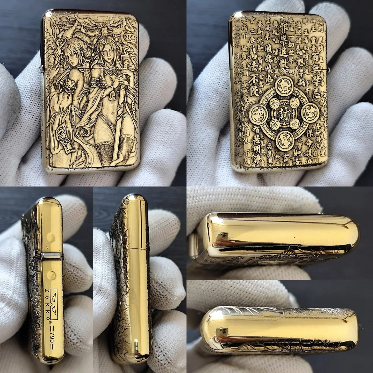 Zorro Zaki Ram Brass Relief Kerosene Lighter - view 19
