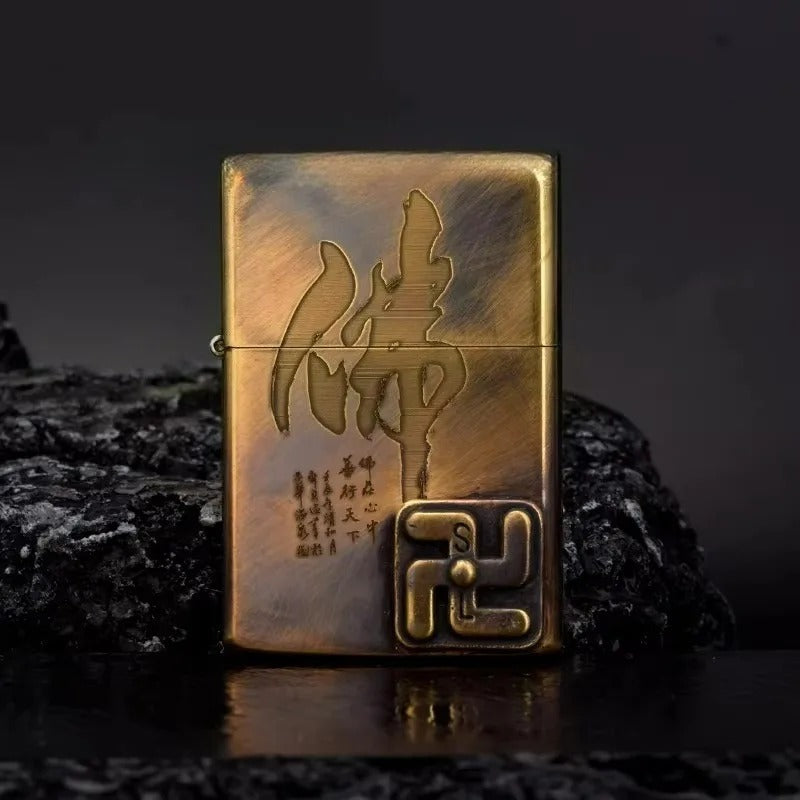 Zorro Vintage Brass Personalized Kerosene Lighter - view 12