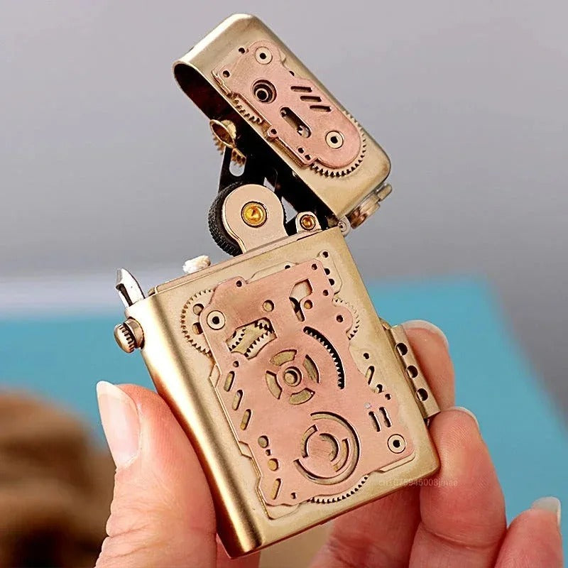 Zorro Steampunk Copper Mechanical Lighter - lifestyle shot
