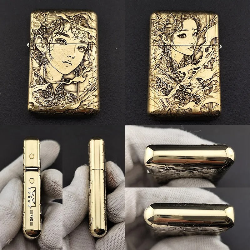 Zorro Zaki Ram Brass Relief Kerosene Lighter - view 13