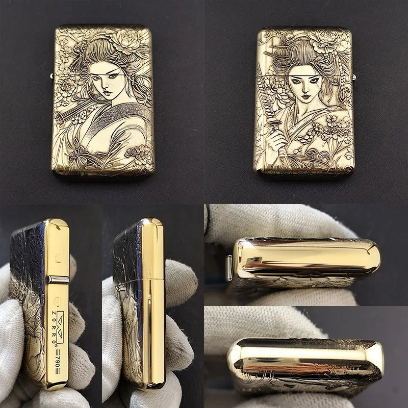Zorro Zaki Ram Brass Relief Kerosene Lighter - view 7