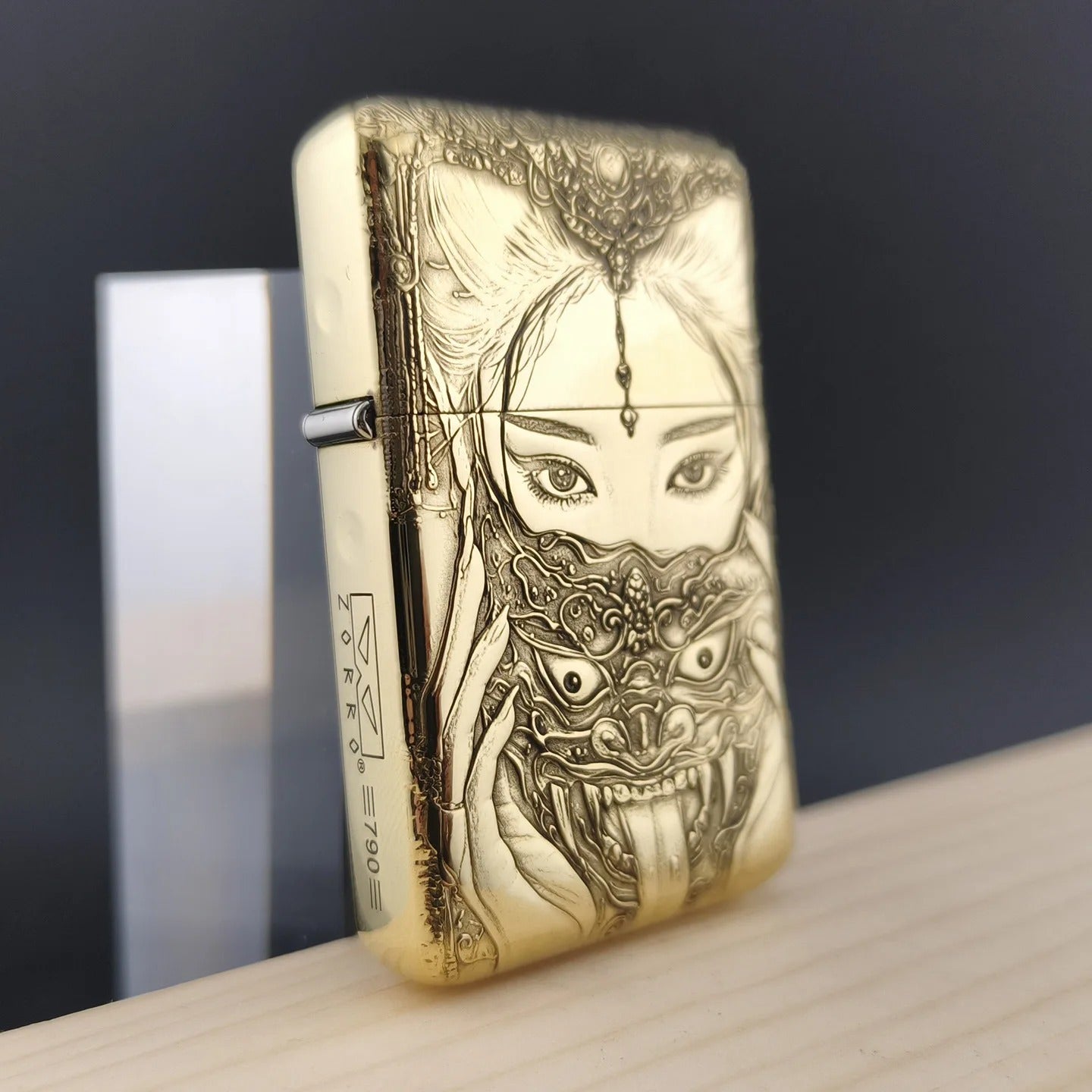 Zorro Zaki Ram Brass Relief Kerosene Lighter - packaging