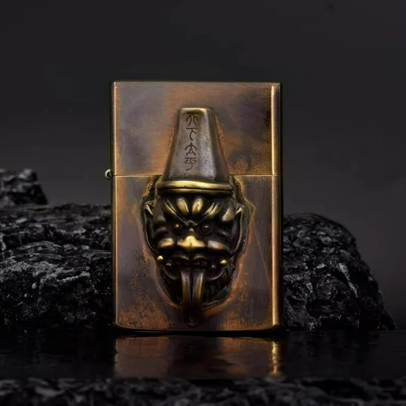 Zorro Vintage Brass Personalized Kerosene Lighter - alternate angle