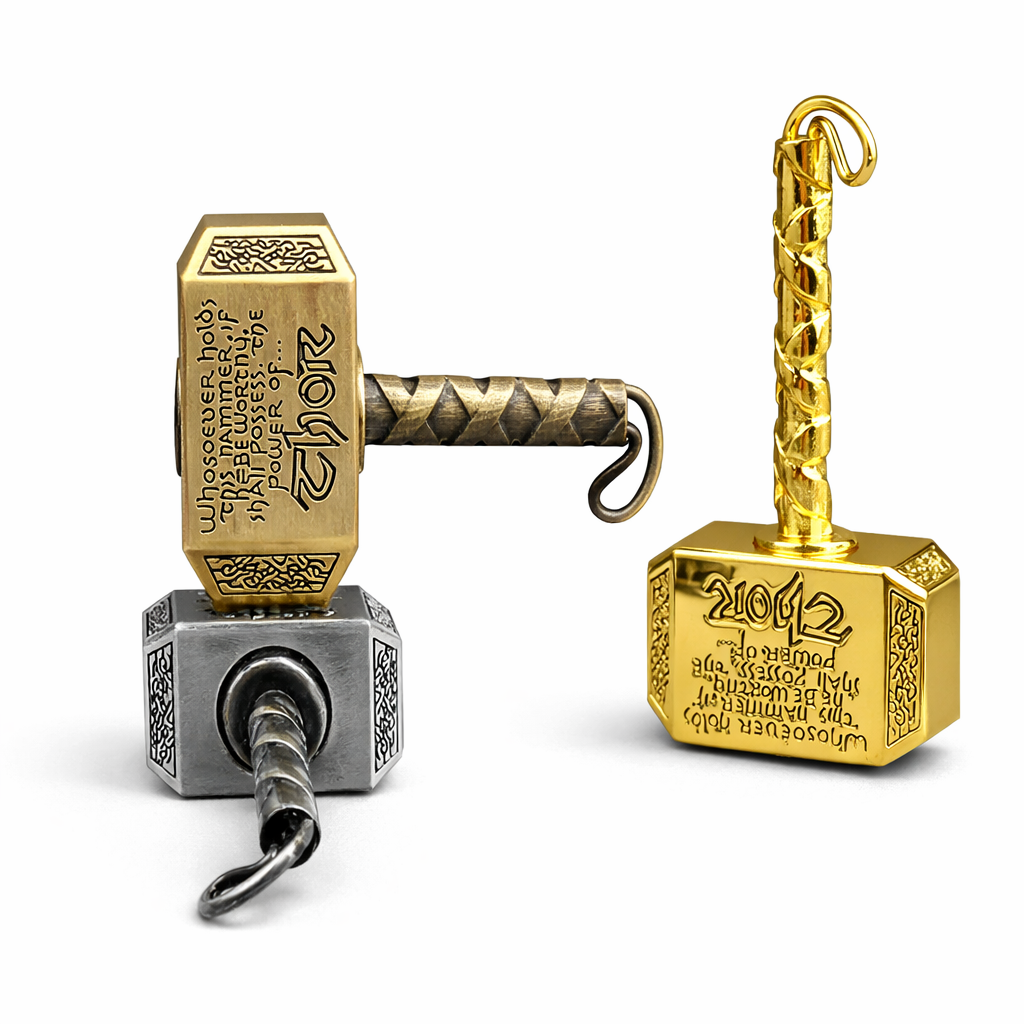 Alloy Fingertip Gyro Spinner Fidget Toys for Adult, anti Stress Relief Toys, Finger Gyroscope, Anti-Anxiety Metal Hammer Toy