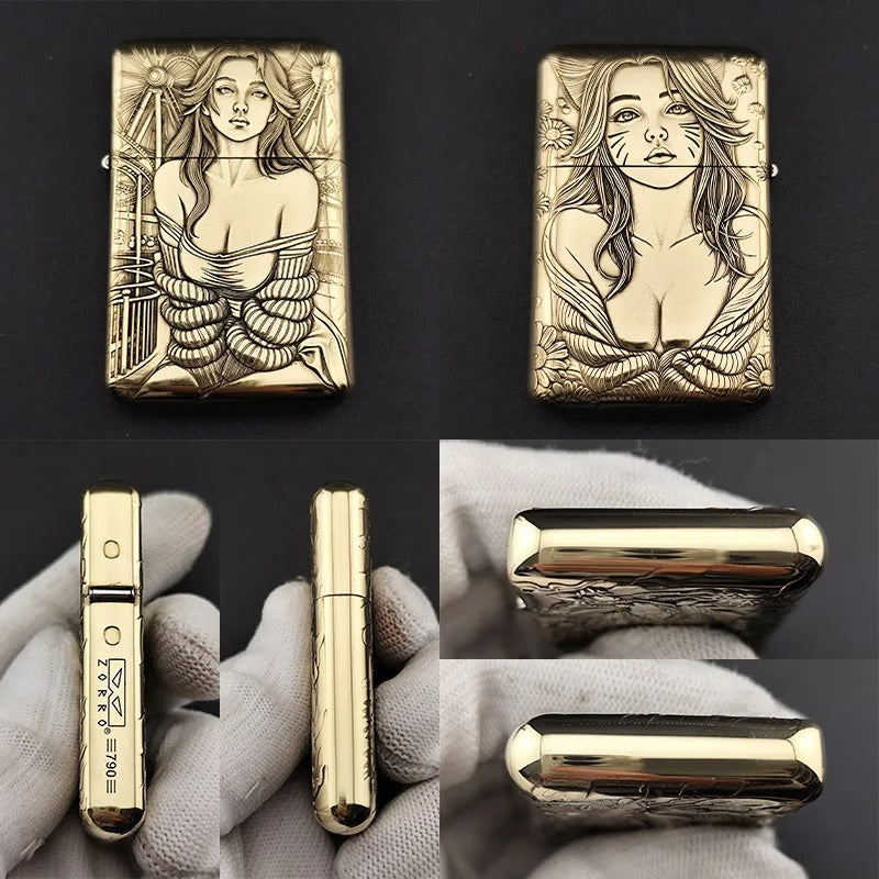 Zorro Zaki Ram Brass Relief Kerosene Lighter - view 12