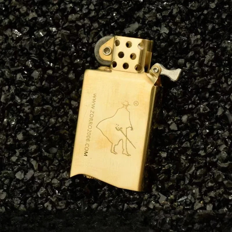 Zorro Copper Knurled Windproof Lighter Insert - lifestyle shot