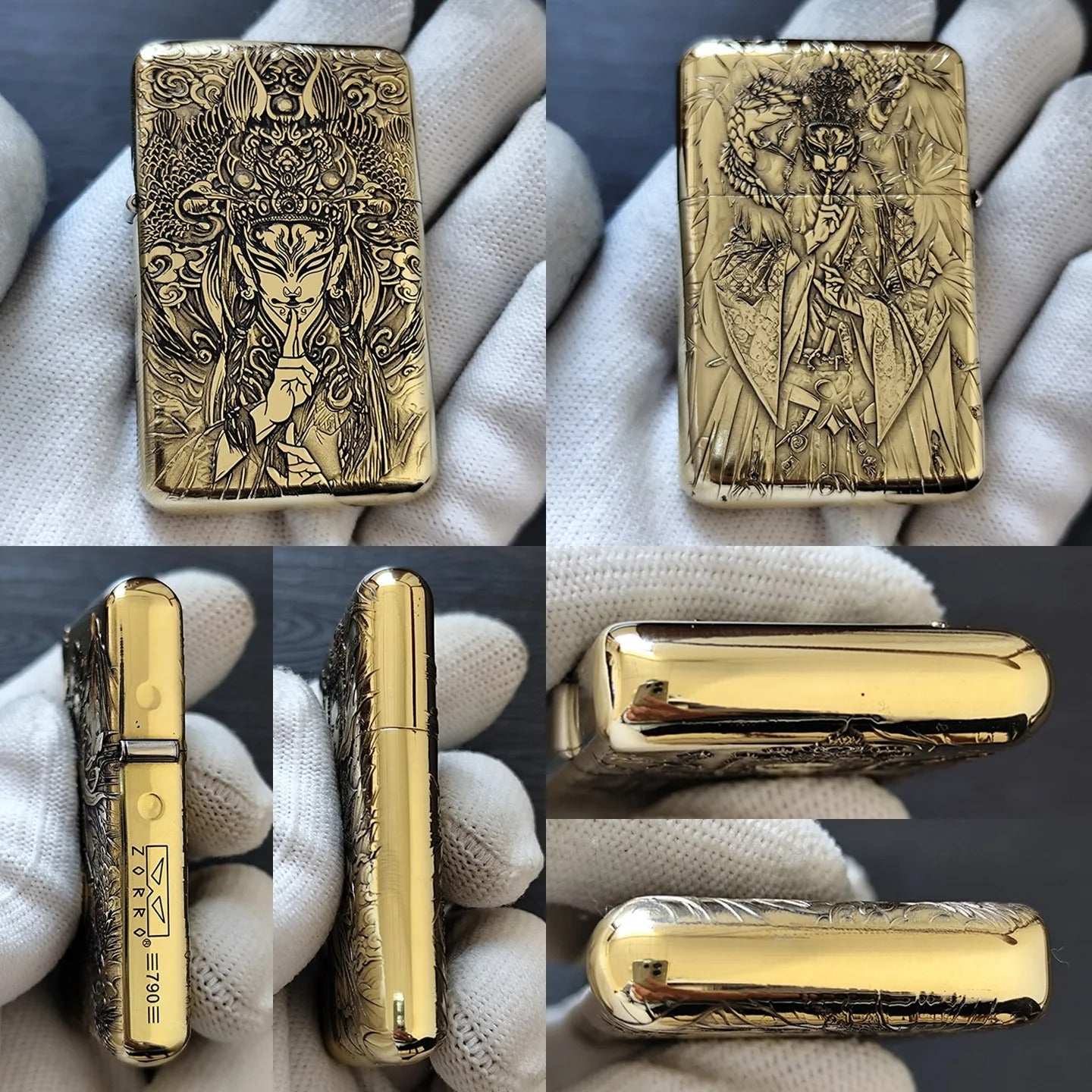 Zorro Zaki Ram Brass Relief Kerosene Lighter - view 17