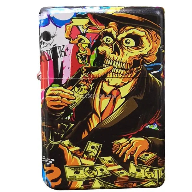 Zorro Painted Brass Flip-Top Lighter - view 14