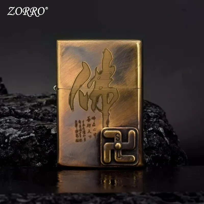 Zorro Vintage Brass Personalized Kerosene Lighter - view 18