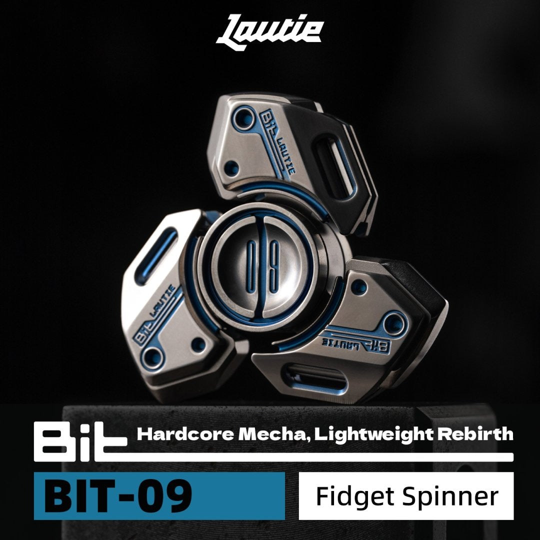 Lautie Bit-09 Ti Fidget Spinner, Mecha Style - alternate angle