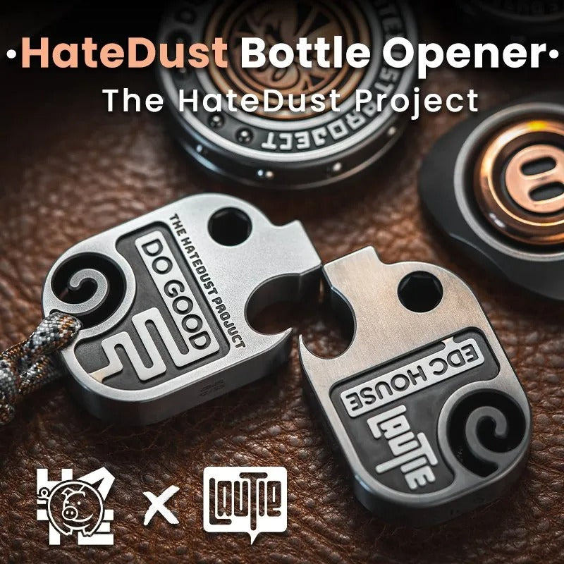 Lautie x The HateDust Project Bottle Opener, EDC House Series - detail view