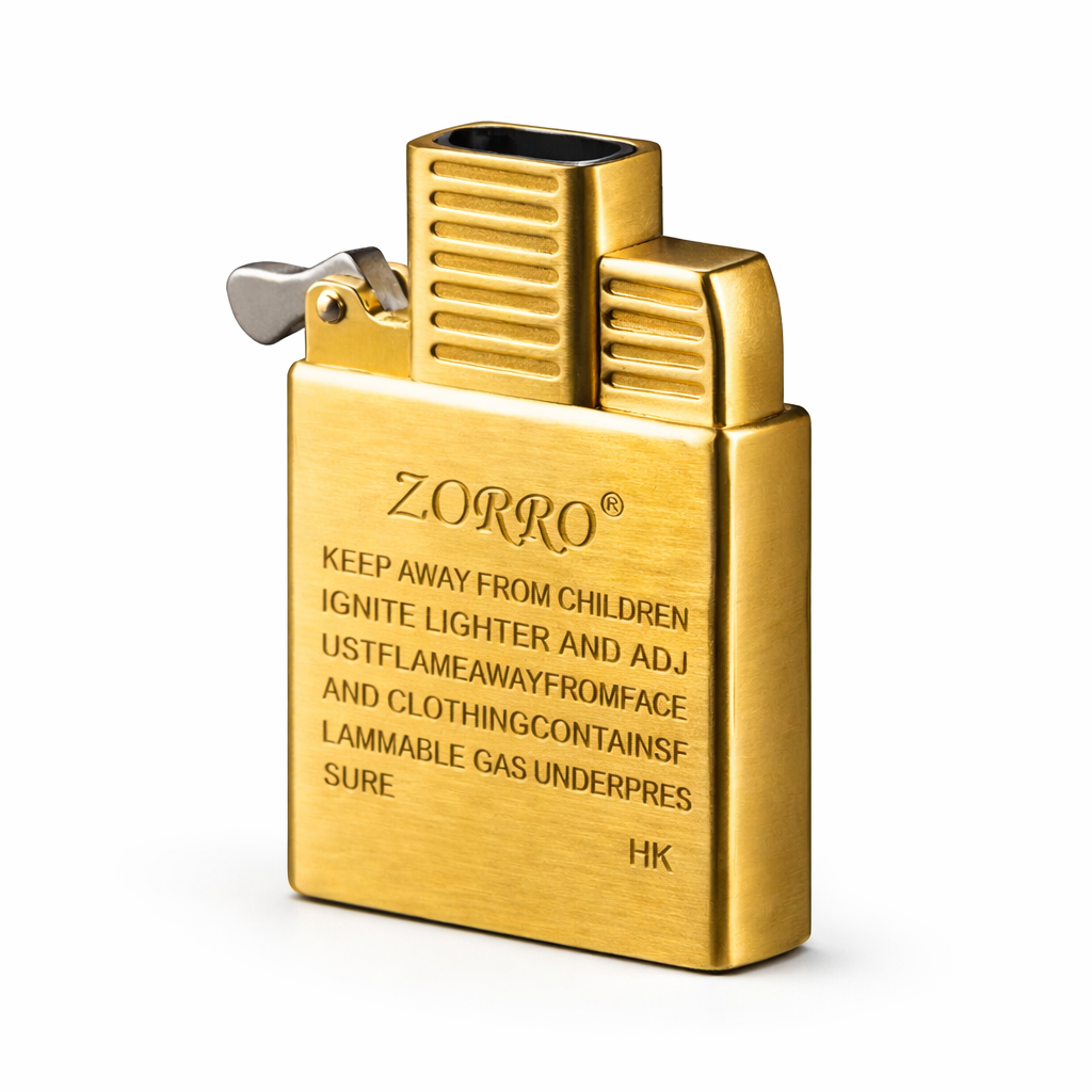 Zorro Stainless Steel Gas & Arc Lighter Insert - front view