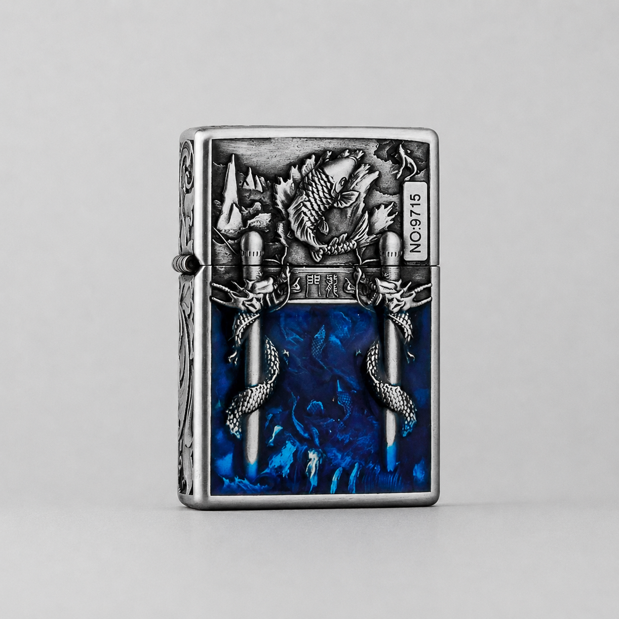 Zorro™ Embossed Chinese Style Kerosene Lighter