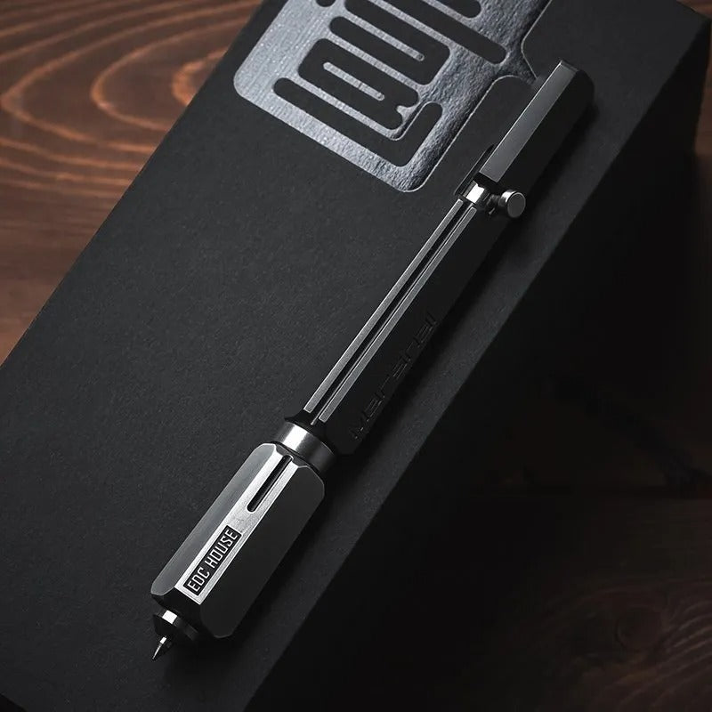 Lautie Marshal Mechanical Bolt Action Pen, EDC House - closeup
