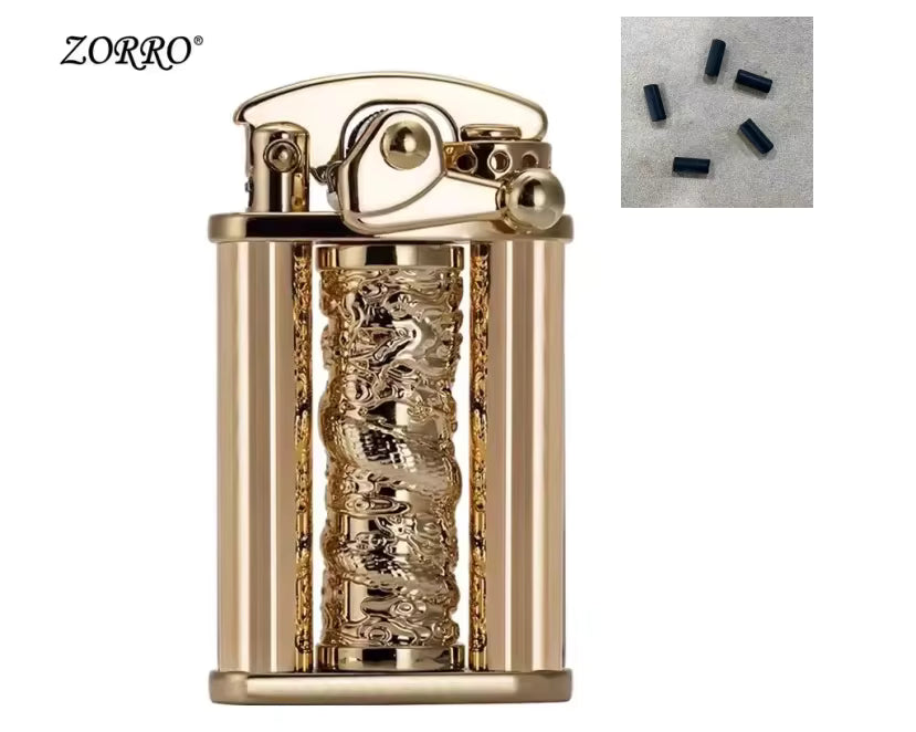 Zorro Retro Rocker Carved Lighter - alternate angle