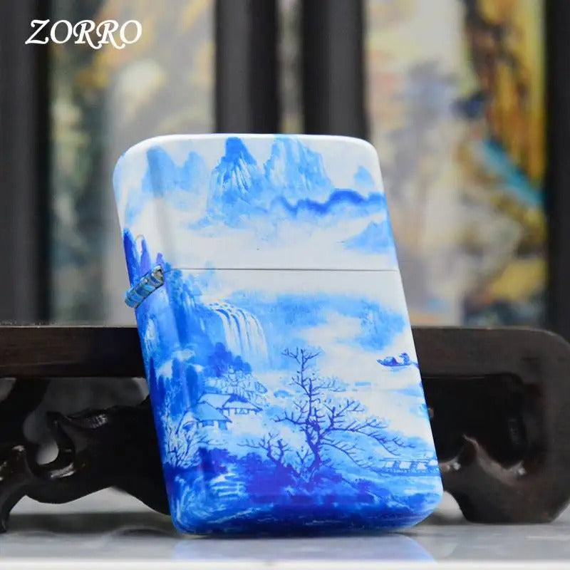 Zorro Painted Brass Flip-Top Lighter - view 20