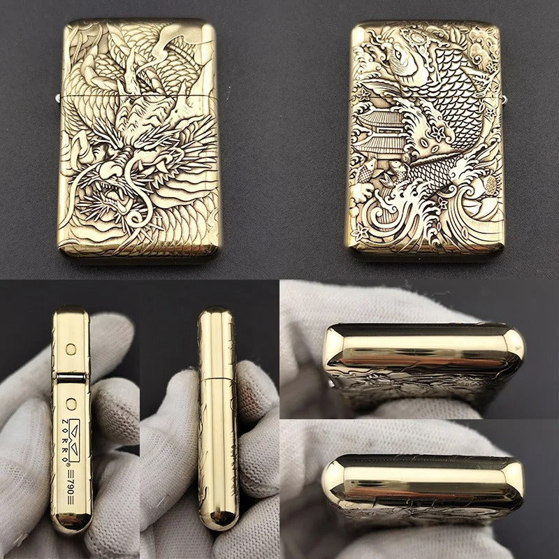 Zorro Zaki Ram Brass Relief Kerosene Lighter - view 15