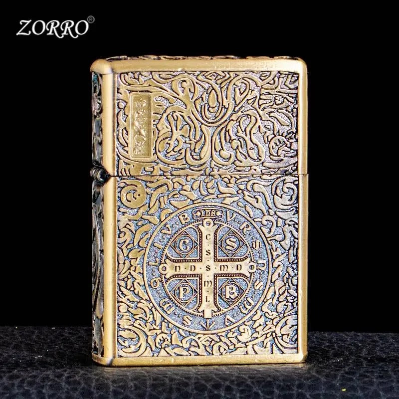 Zorro Chinese Relief Armor Kerosene Lighter - front view