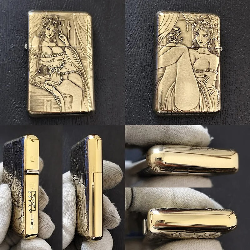 Zorro Zaki Ram Brass Relief Kerosene Lighter - view 25