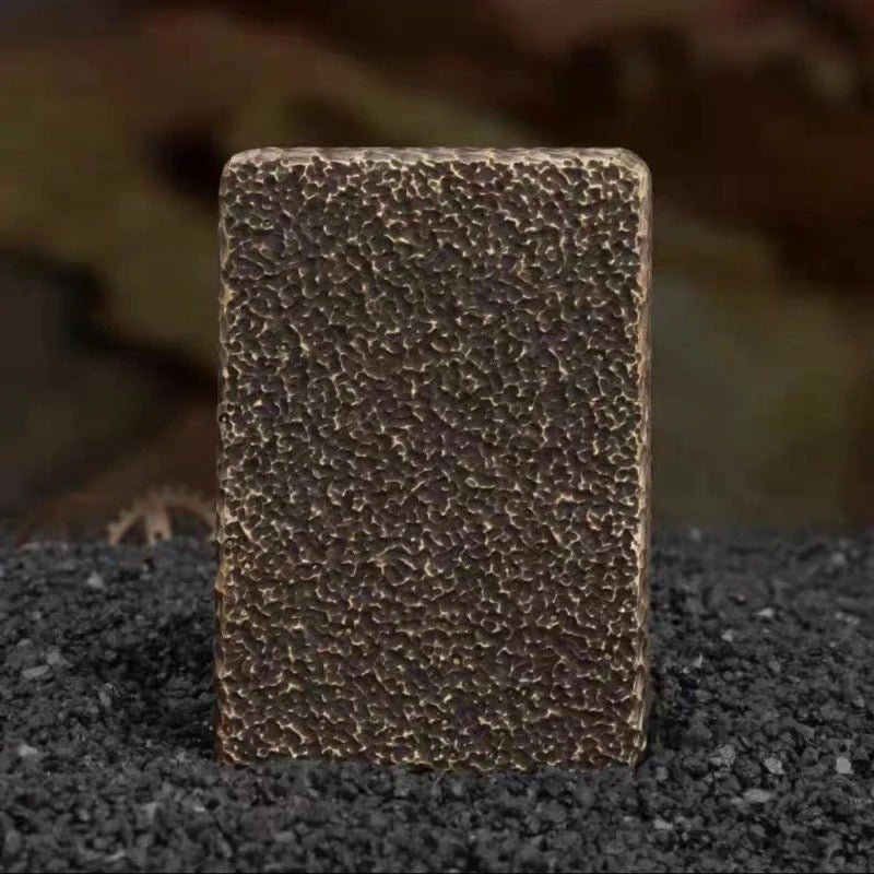 Zorro 912S Brass Relief Armor Lighter - closeup