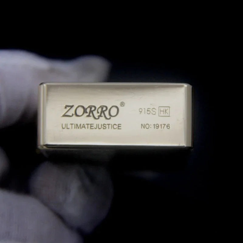 Zorro Brass Armor Kerosene Lighter - closeup