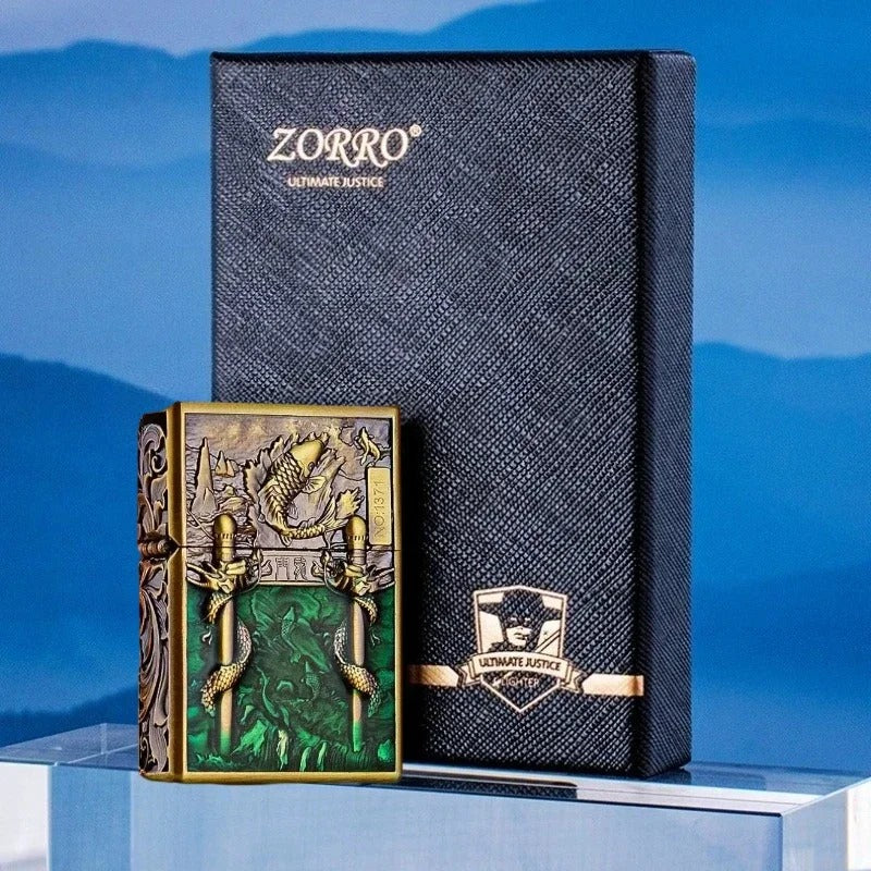 Zorro Embossed Chinese Style Kerosene Lighter - view 7