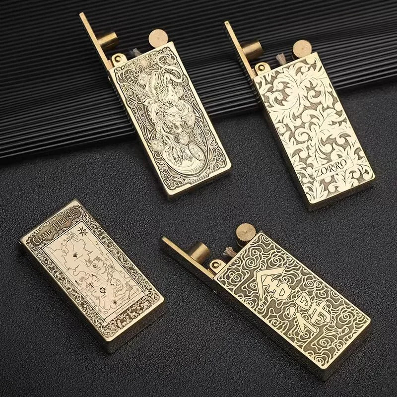 Zorro Automatic Lifting Brass Kerosene Lighter - view 10