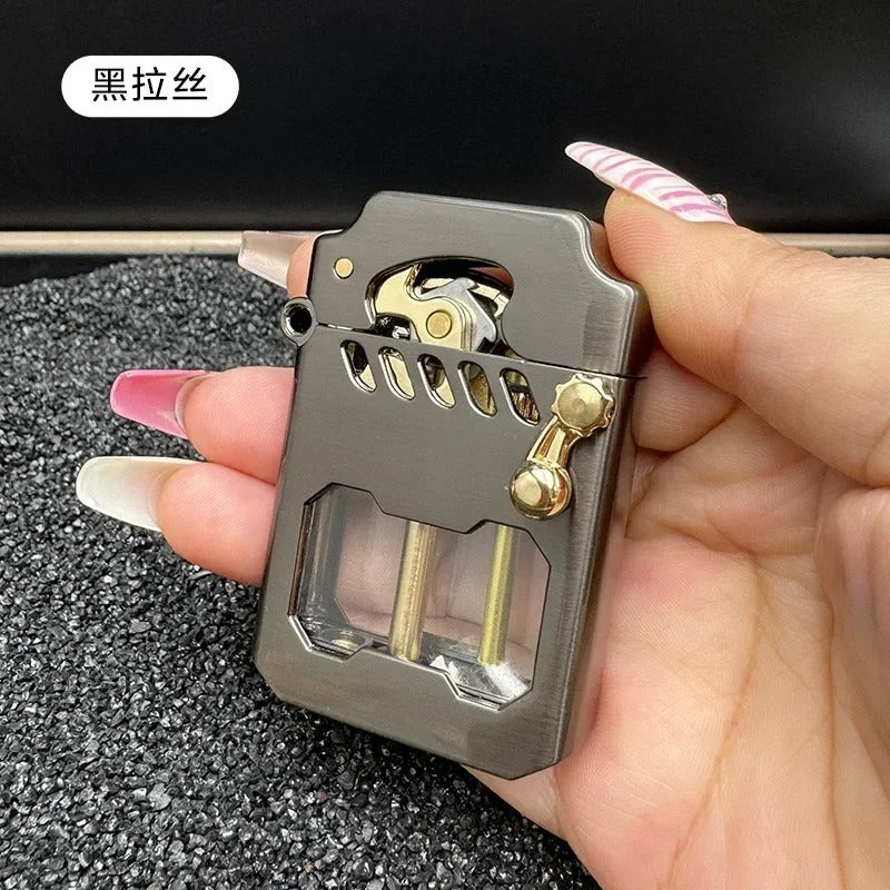 Zorro 785 Transparent One-Button Kerosene Lighter - alternate angle