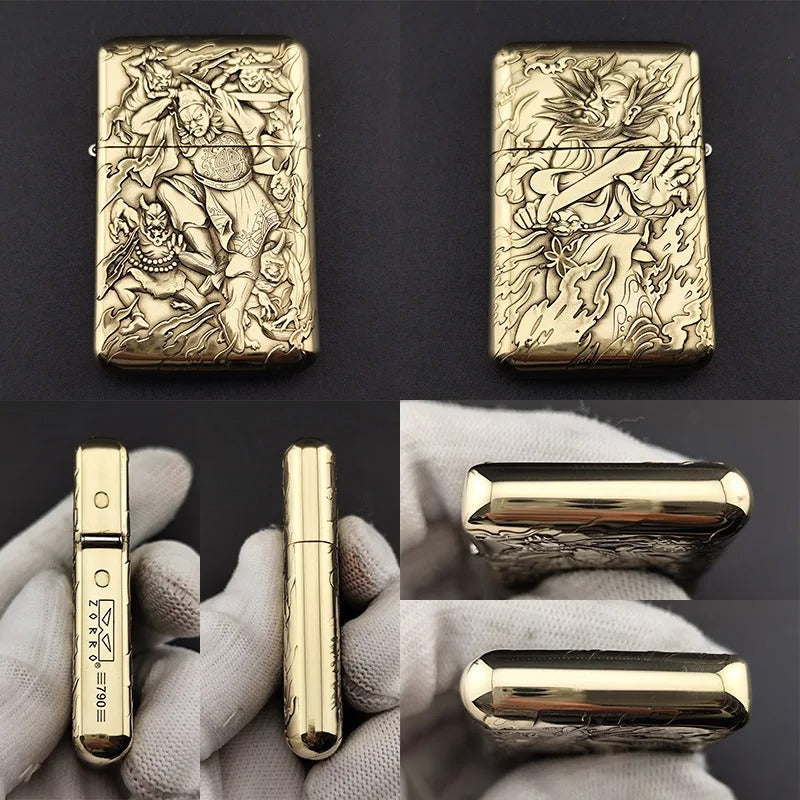 Zorro Zaki Ram Brass Relief Kerosene Lighter - view 11