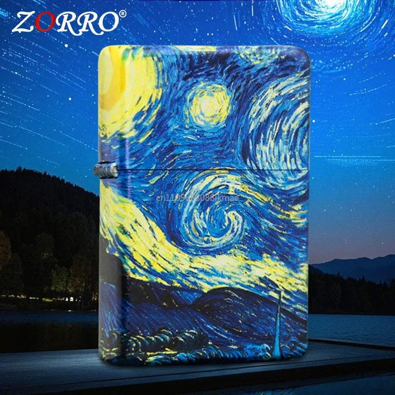 Zorro Painted Brass Flip-Top Lighter - view 10