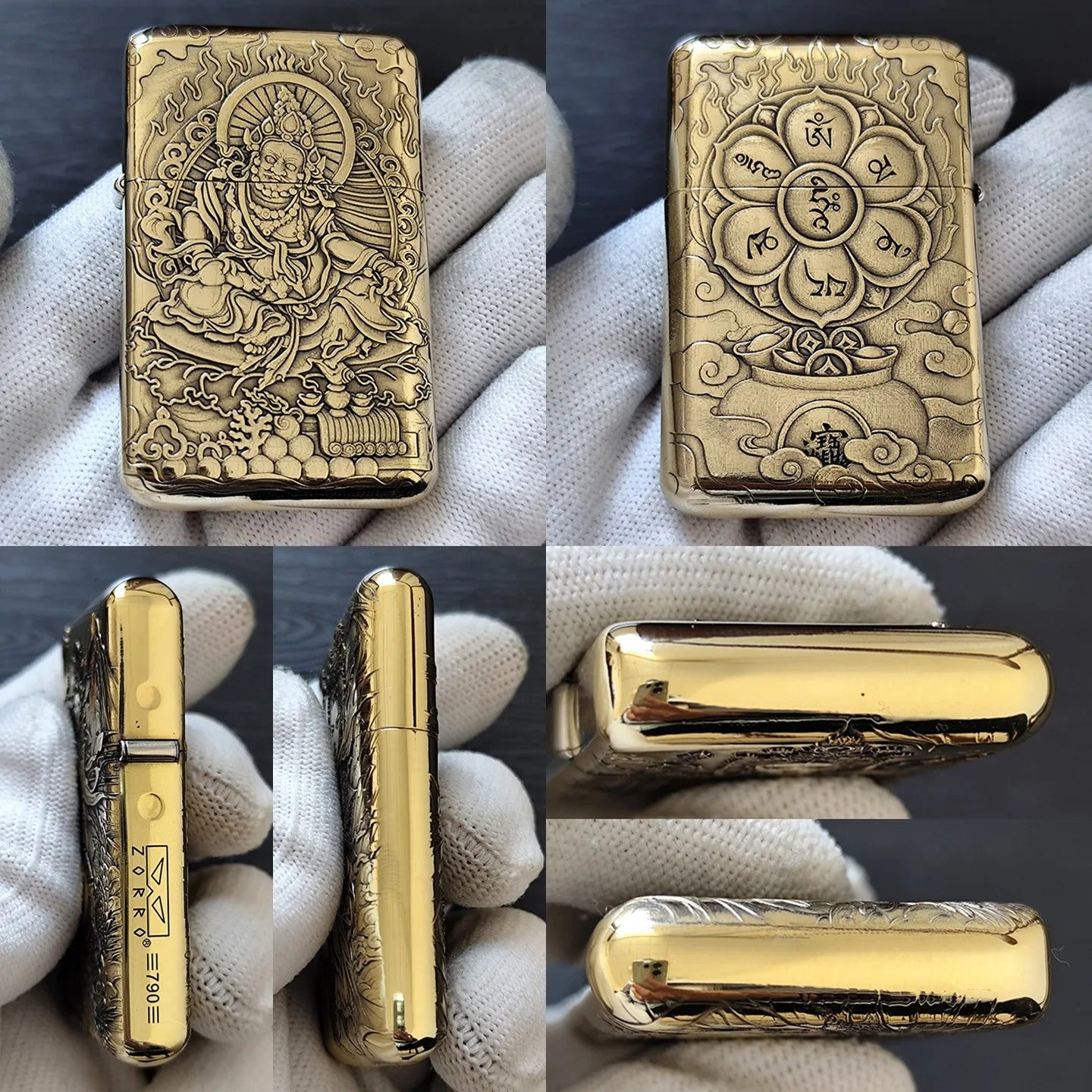 Zorro Zaki Ram Brass Relief Kerosene Lighter - view 18