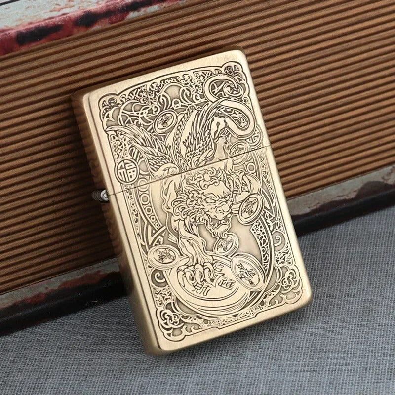 Zorro ZC9 Slim Carved Kerosene Lighter - view 14