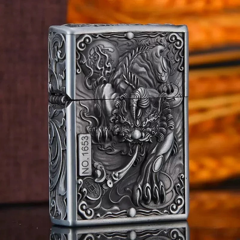 Zorro Chinese Relief Armor Kerosene Lighter - lifestyle shot