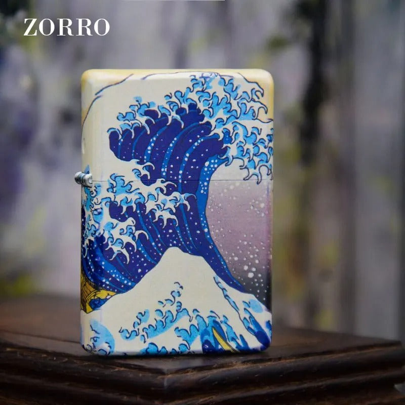 Zorro Painted Brass Flip-Top Lighter - view 17