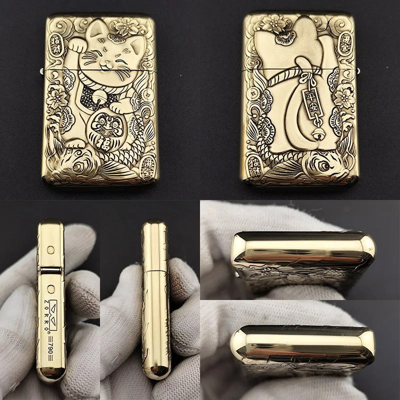 Zorro Zaki Ram Brass Relief Kerosene Lighter - view 14