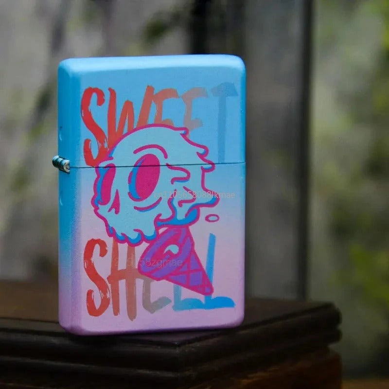 Zorro Painted Brass Flip-Top Lighter - view 8