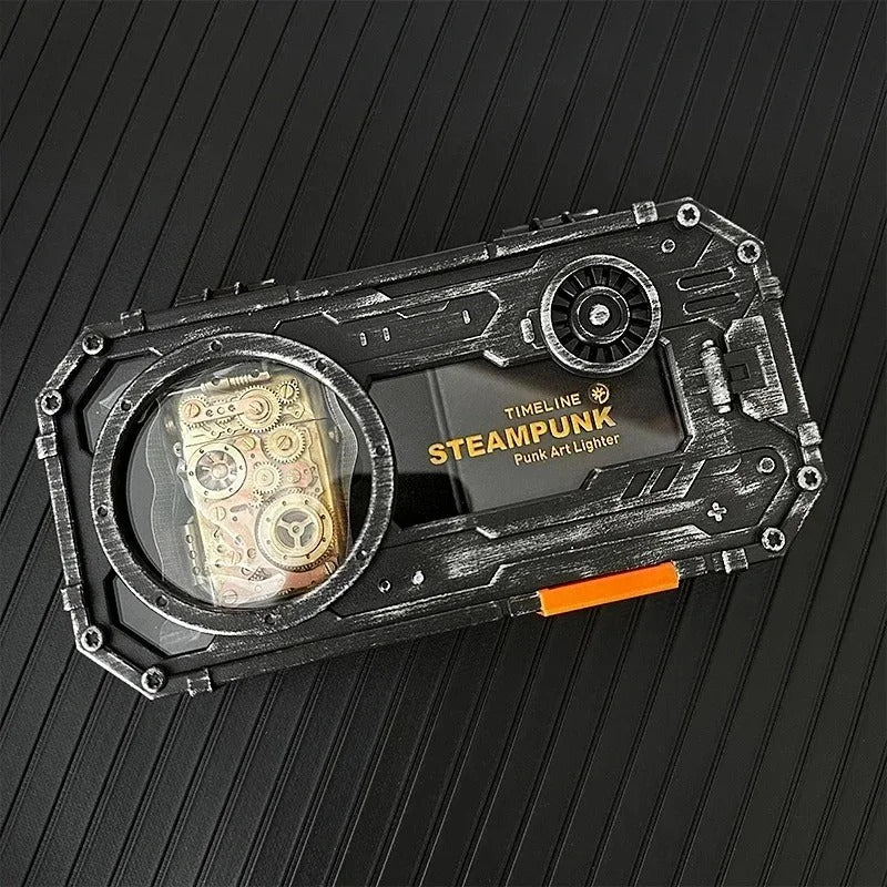 Zorro Steampunk Copper Mechanical Lighter - detail view