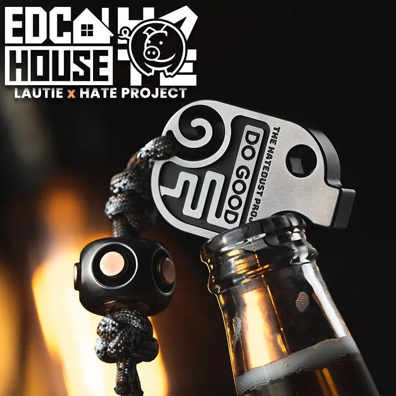 Lautie x The HateDust Project Bottle Opener, EDC House Series - alternate angle