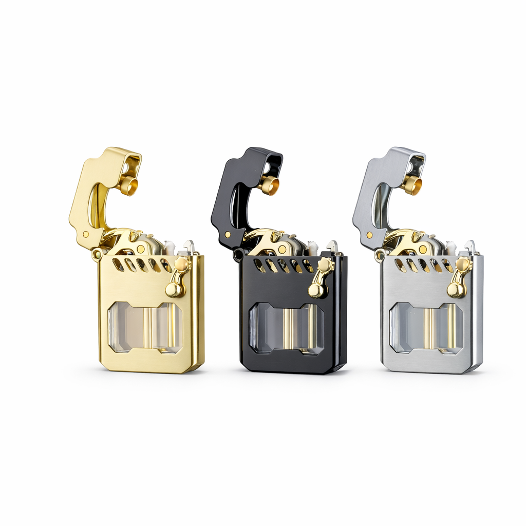 Zorro Mecha Transparent Tank Kerosene Lighter - front view