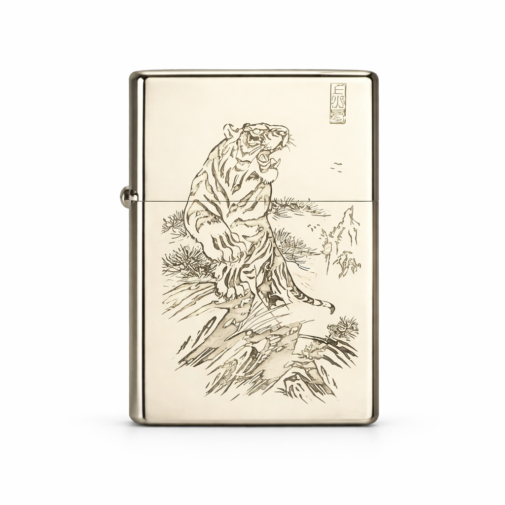 Zorro 912S Titanium Armor Windproof Lighter - front view