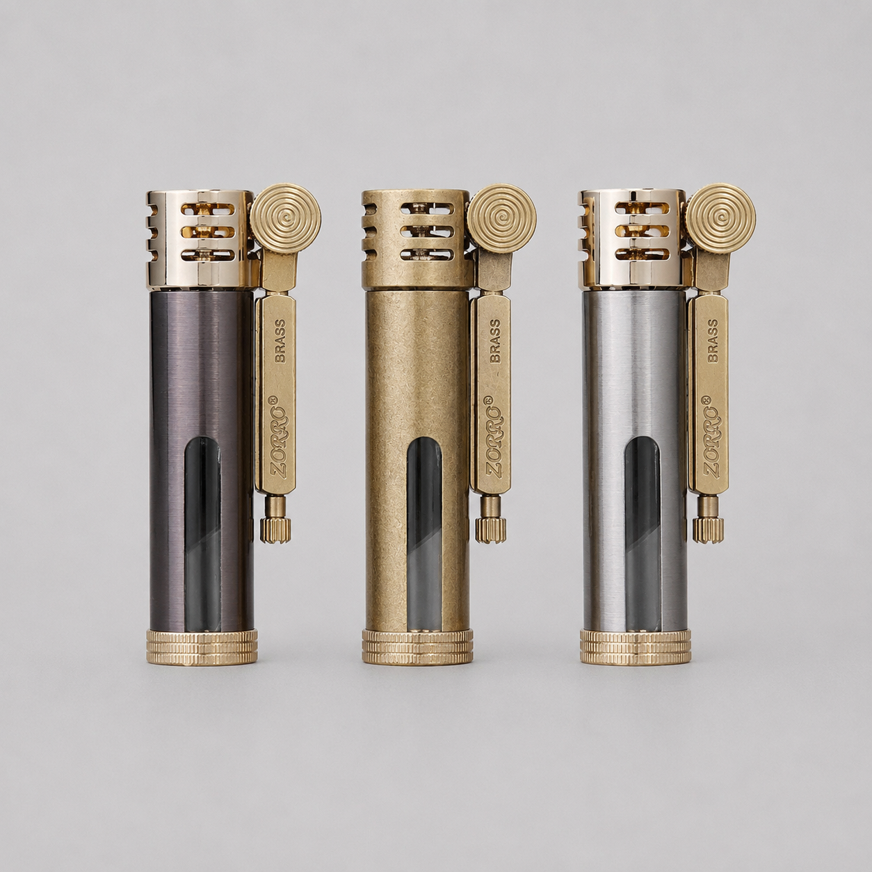 Zorro™ Transparent Brass Trench Oil Lighter