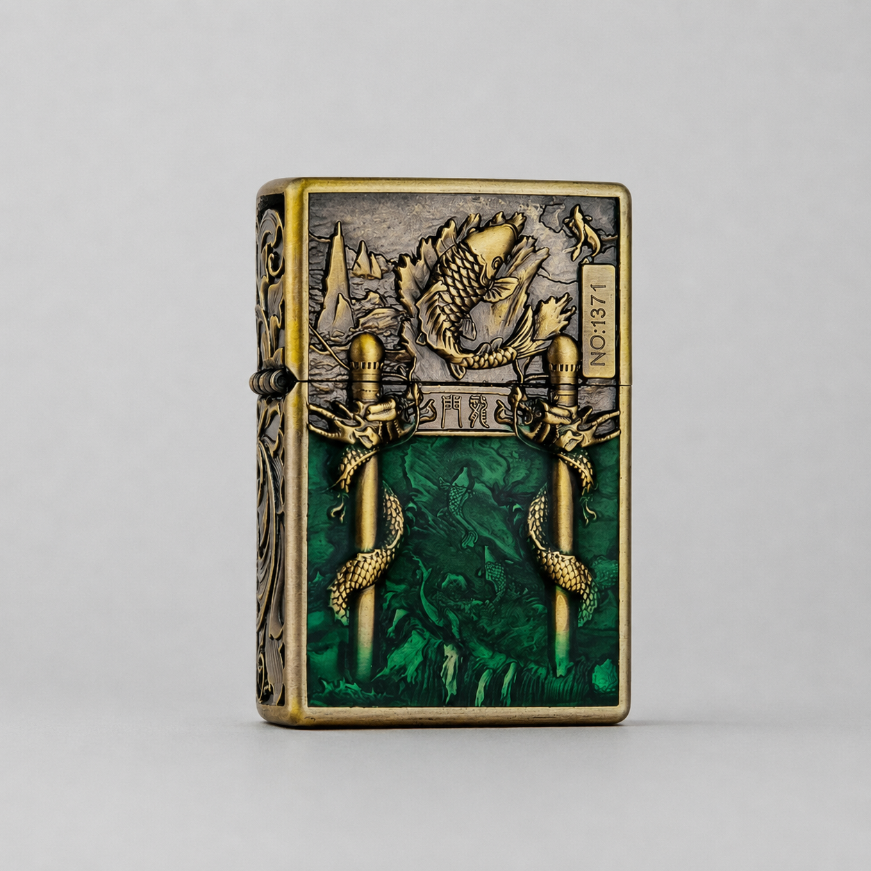 Zorro™ Embossed Chinese Style Kerosene Lighter