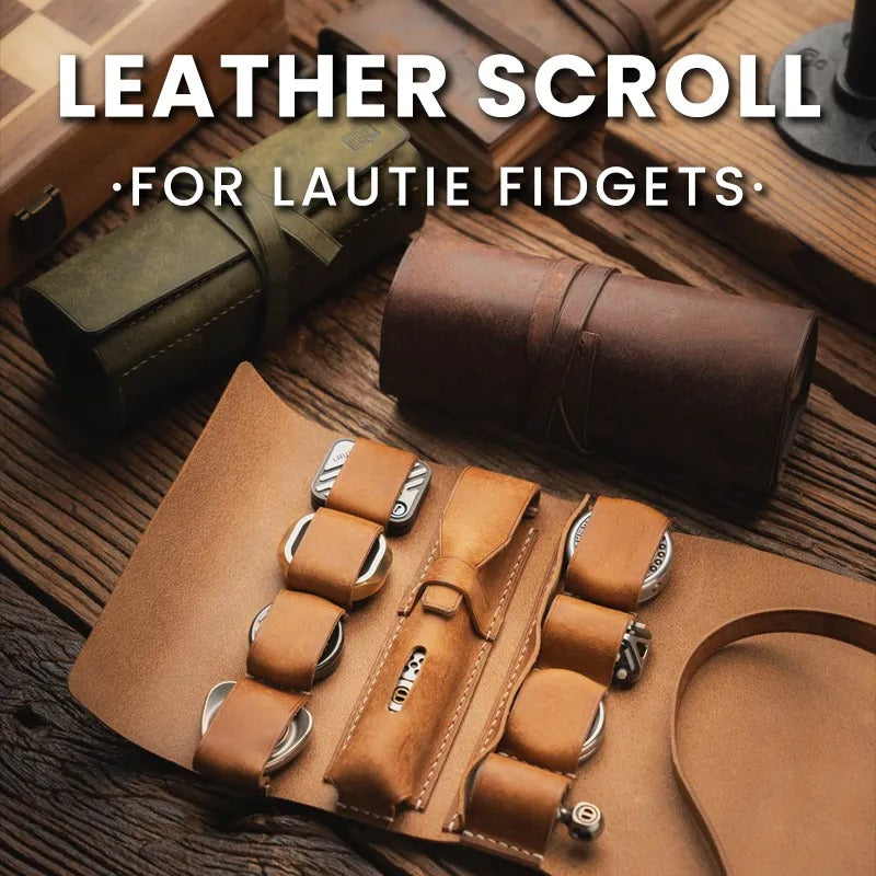 Lautie Leather Scroll for Fidget Toys - front view