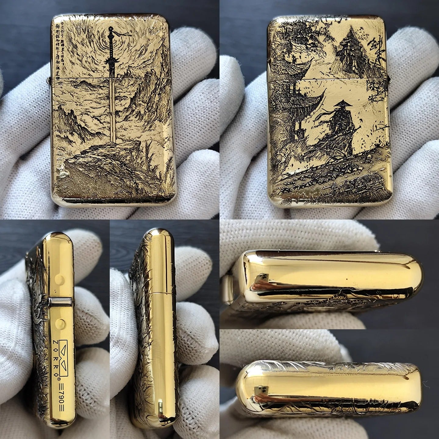 Zorro Zaki Ram Brass Relief Kerosene Lighter - view 20