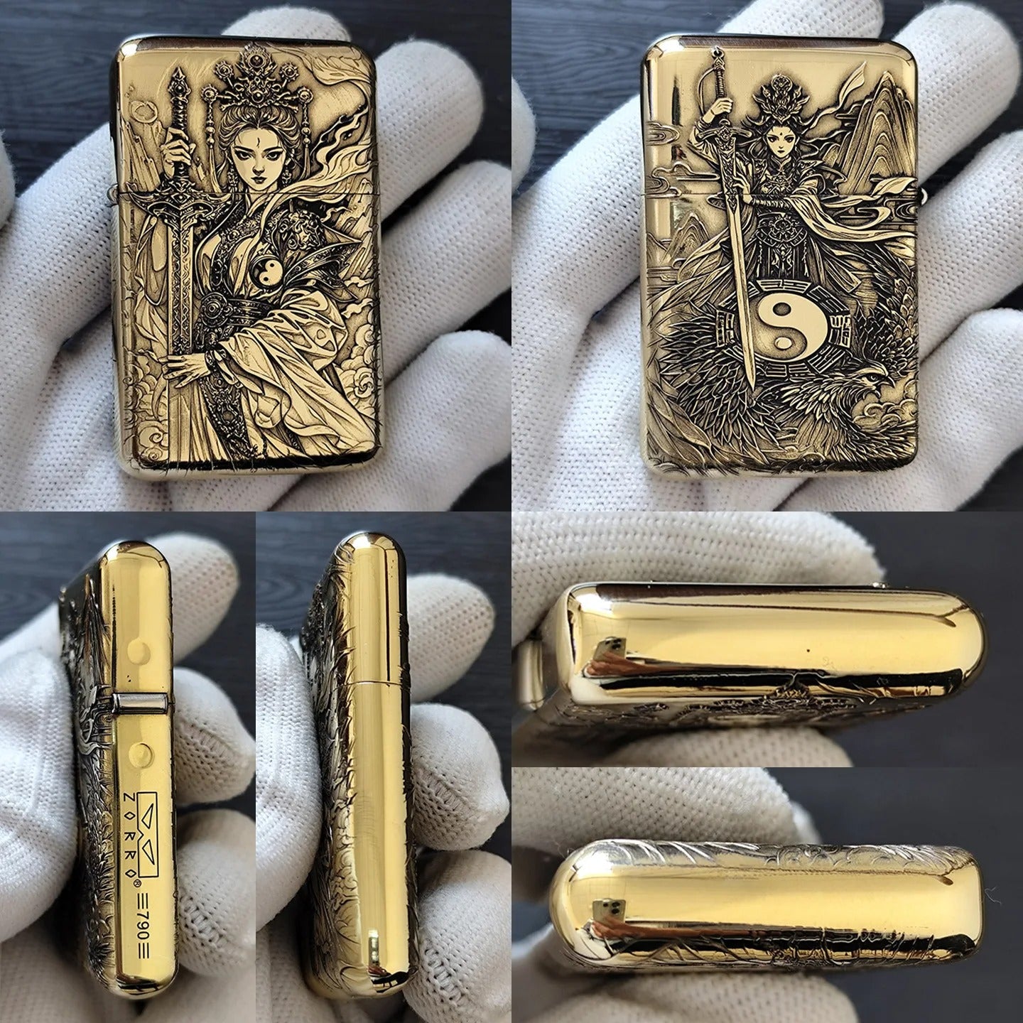 Zorro Zaki Ram Brass Relief Kerosene Lighter - view 21