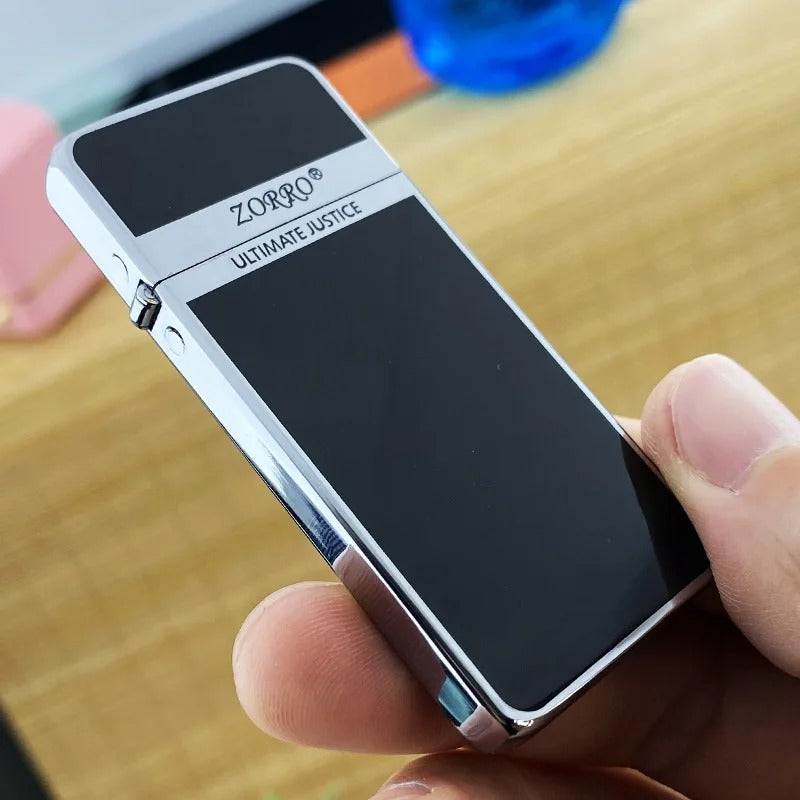 Zorro Gold Label Slim Windproof Lighter - closeup