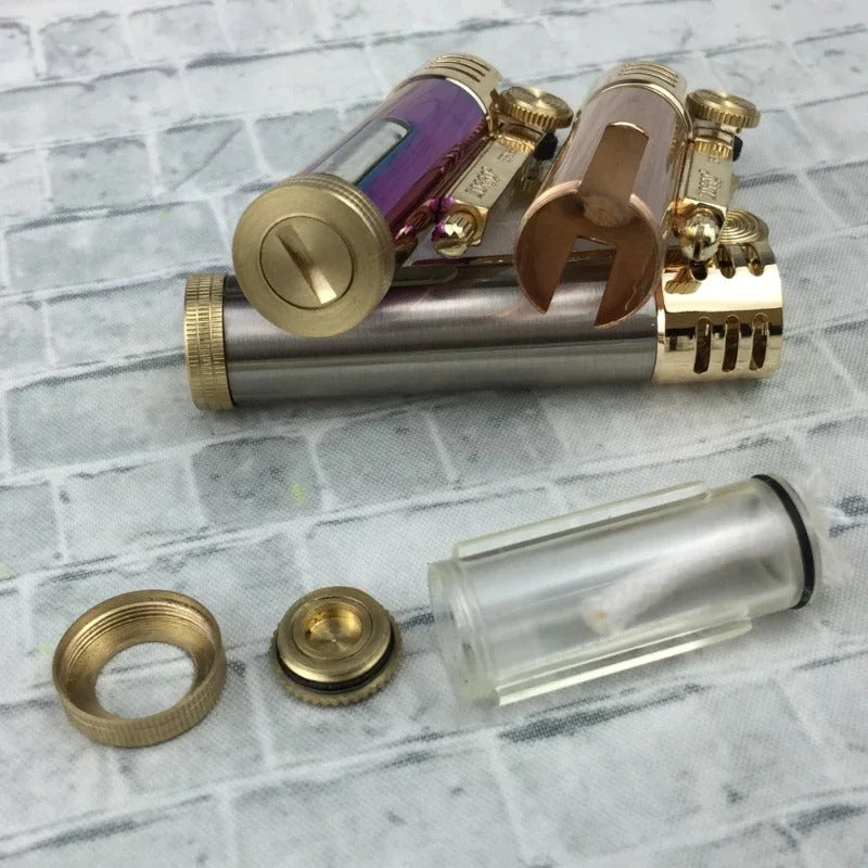 Zorro Transparent Brass Trench Oil Lighter - view 18