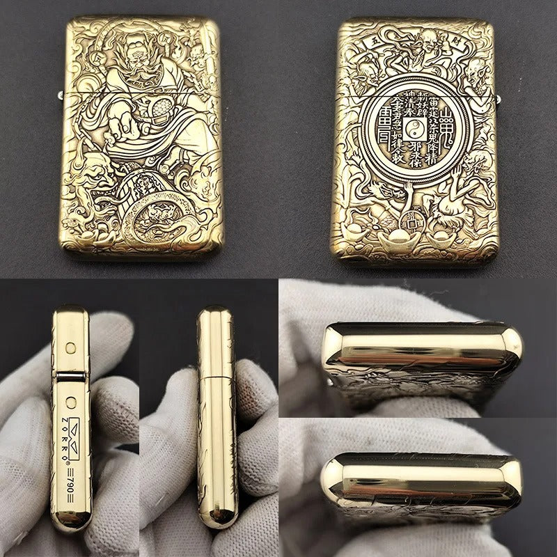 Zorro Zaki Ram Brass Relief Kerosene Lighter - view 16